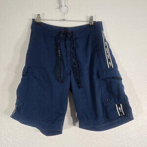 Pelagic Blackfin Cargo Board Shorts Boys Youth Size 25 Blue Pockets Fishing